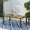 Teak 5, variant on Teak Acacia Wood Dining Table with Metal Frame, 69-Inch Rectangular Outdoor Patio Table for 6-8 People, Industrial Style Dining Table for Garden, Deck, and Backyard