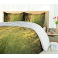 thumbnail image 5 of Ambesonne Fox Duvet Cover Sets, Vixen Mammal Summer Forest, 2-King, Orange Yellow Green, 5 of 7