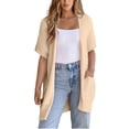 thumbnail image 2 of Wowcloth Women's Short Sleeve Knit Cardigan, Lightweight Soft Comfortable Open Front Sweater for Casual Daily Wear and Office, 2 of 8
