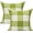 Green, variant on 4PCS Buffalo Check Plaid Throw Pillow Covers Farmhouse Outdoor Pillow Cushion Case Cotton Linen for Home Decor, 18 x 18 Inch