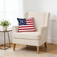 thumbnail image 4 of Independence Day Pillowcase 18x18 Inches 1PC, 4th of July Patriotic USA Flag Throw Pillow Cover, Memorial Day Farmhouse Decor Cushion Case for Couch Sofa Home&nbsp;Outdoor, 4 of 7