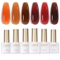 thumbnail image 1 of Set de esmaltes de uñas GAOY Jelly Brown Gel, 6 colores, 7,3 ml, UV/LED, 1 of 6