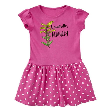 

Inktastic Louisville Kentucky Goldenrod Flower Gift Toddler Girl Dress