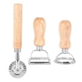 thumbnail image 1 of Juego de cortadores de pasta para ravioles, máquina para hacer sellos con mango de madera para ravioles, pastas, albóndigas, lasaña y pierogi, 1 of 4