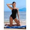 thumbnail image 4 of Asoul Professional One Piece Swimsuit for Womens Double Straps Slimming Bathing Suits Crossed Back Swimwear, 4 of 6