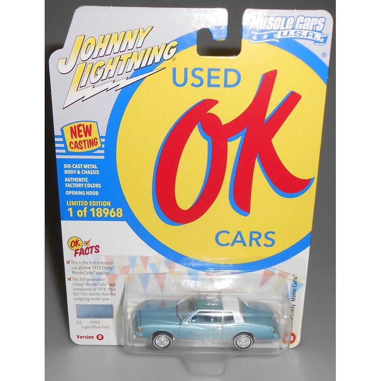 Figurine Johnny Lightning 1:64 - Chevrolet Monte Carlo 1978 Noire (JLSP196) - Neuve
