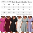 thumbnail image 2 of Noyal Button Down Dress for Women Short Sleeve Sundress Solid Color Casual Soft Summer A Line Swing Midi Dress, 2 of 7