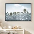 thumbnail image 2 of PixonSign Framed Canvas Print Wall Art Sunflower Field and Cloudy Sky Nature Plants Photography Realism Modern Scenic Relax/Calm Blue Cool for Living Room, Bedroom, Office - 24"x36" White, 2 of 5