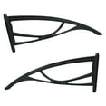 thumbnail image 6 of Advaning 47" x 31" Solid Polycarbonate Door Awning – PN Series, Black Brackets, 6 of 11
