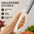 thumbnail image 2 of Xanapon Knife Set, 13PC German Stainless Steel Kitchen Knives with Sharpener, Ergonomic Handles, Perfect Housewarming Gift, White, 2 of 9