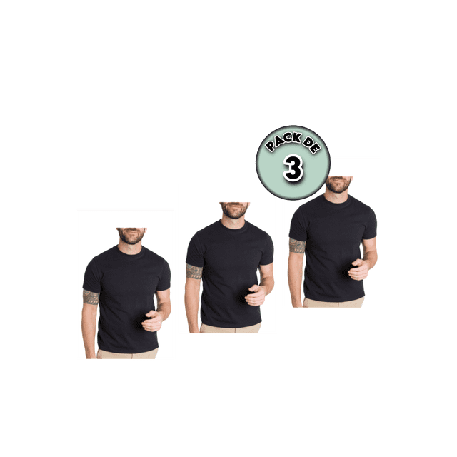 Paquete 3 pzs Playera Casual Cuello Redondo para Hombre