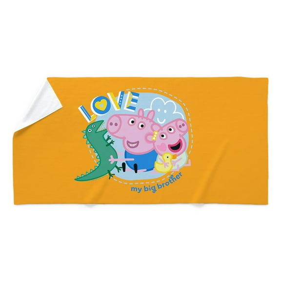 CafePress - Peppa Pig: Love My Big Brother - 35"x70", Extra Large, Oversized, Jumbo Beach Towel