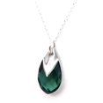 thumbnail image 4 of Collar Zvezda Pear color Emerald plata .925 Zvezda ZCO-PEAR18-EME, 4 of 4