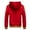 Red, variant on Augper Mens Hoodie Winter Warm Villus Zipper Sweater Jacket Outwear Coat