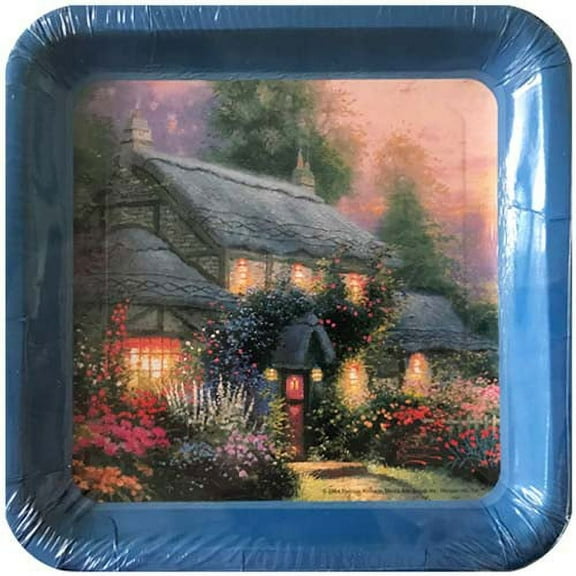 Thomas Kinkade 'Julianne's Cottage' Disposable Paper Plates, 8 Count