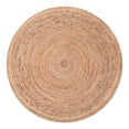 thumbnail image 3 of Unique Loom Braided Jute Collection Area Rug - Dhaka (6' 1" Round Natural), 3 of 7