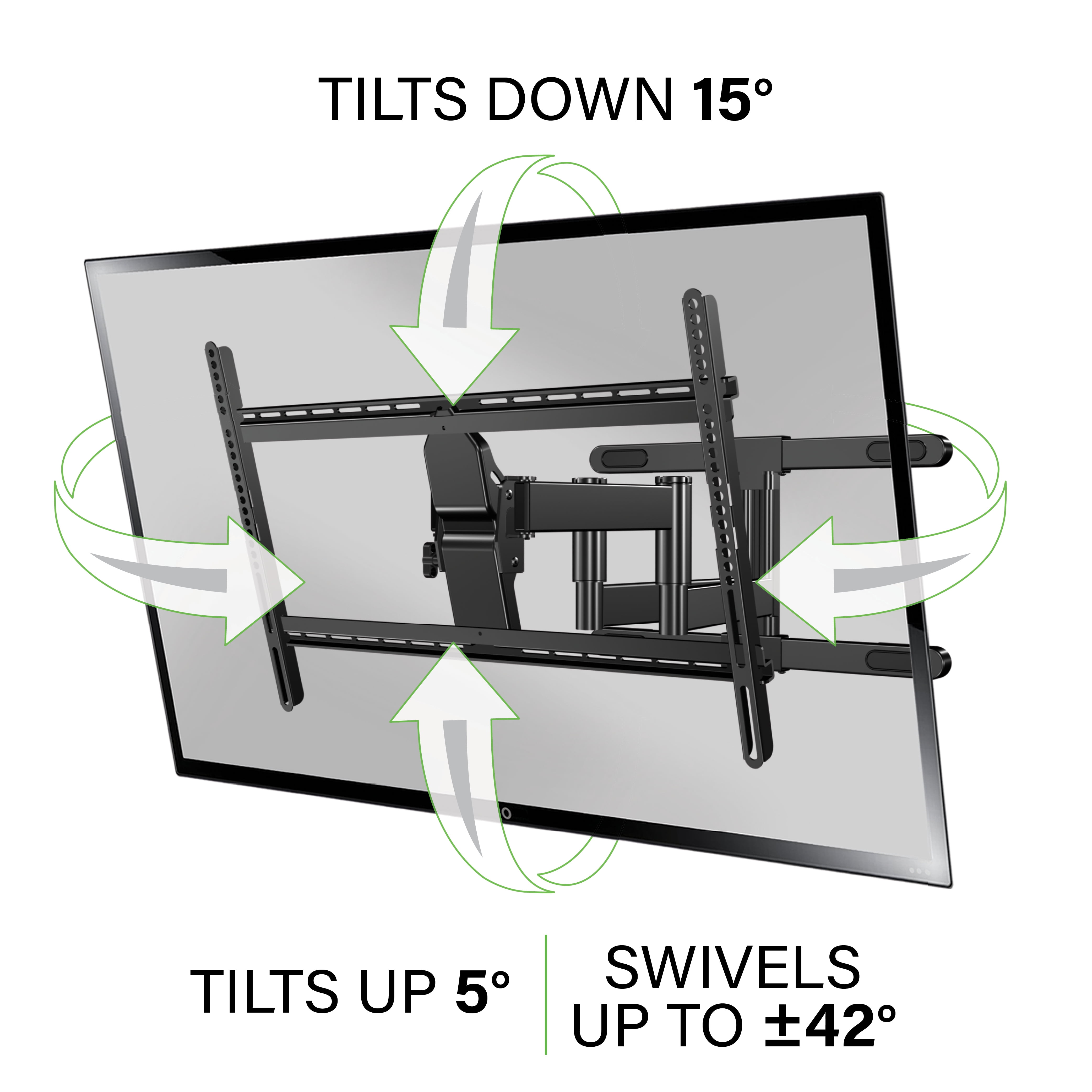 SANUS VuePoint Full-Motion TV Mount for TVs 42"-85" up to 120 lbs