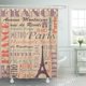 thumbnail image 1 of ABPHQTO Vintage Paris Design French Sign Graphic Travel France Architecture Capital Cortina de ducha de baño 165x180 cm ABPHQTO PKNMT66x72Shower-8732, 1 of 2
