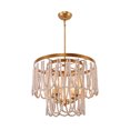 thumbnail image 4 of Oaks Aura 4-Light Unique Tiered Chandelier Farmhouse Wood Beaded Pendant Lighting for Dining Room, 4 of 6