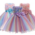 thumbnail image 4 of Douhoow 0-9 Y Little Girls Party Princess Dress Lace Flowers Sleeveless Sequined Tutu Sundress, 4 of 4