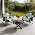 thumbnail image 6 of Outdoor Patio Cushion Covers 4 Pack Abstract Patio Chair Cushion Covers with Ties and Zipper Square Green Black Grey White Waterproof Outdoor Seat Cushion Covers for Patio Furniture 20"x18", 6 of 9