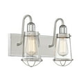 thumbnail image 4 of Lansing 2-Light Bathroom Vanity Light in Satin Nickel with Polished Nickel Accents, 4 of 5
