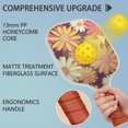 thumbnail image 2 of Pickleball Paddles Set Of 2, Fiberglass Surface, Daisy Floral Print, 4 Balls & Bag, 2 of 5