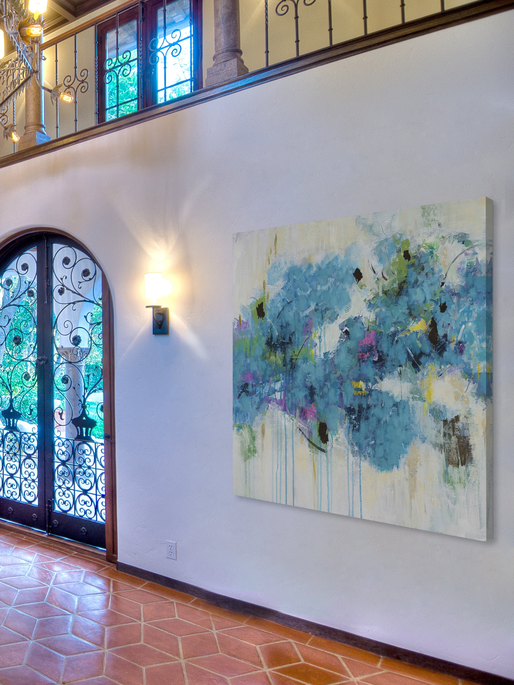 "Center Piece I-2" Painting Print on Wrapped Canvas