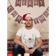 thumbnail image 2 of Reindeer With Santa Hat T-Shirt Men -Smartprints Designs, Male x-Large, 2 of 4