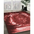 thumbnail image 3 of Ahgly Company Machine Washable Indoor Round Transitional Red Area Rugs, 5' Round, 3 of 7