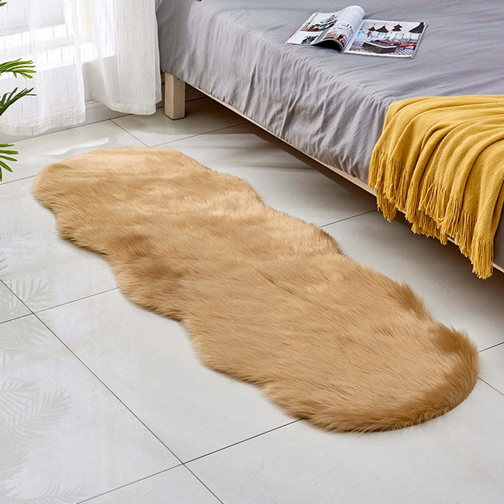 DYstyle Irregular Fur Sheepskin Plush Shag Area Rug or Running