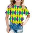 thumbnail image 4 of JAJAHO Kids T Shirts Boys Girls Short Sleeve Carnival Graphic T Shirt For Boys Girls Kids Fashion Casual Short Sleeve Tee Gradient Printed Crewneck Party Wear Comfortable Tops, 4 of 4