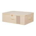 thumbnail image 2 of debajo de la caja de almacenamiento de la caja de ropa Organizador de juguetes Garnizador práctico contenedor de almacenamiento plegado con contenedor Beige, 2 of 8
