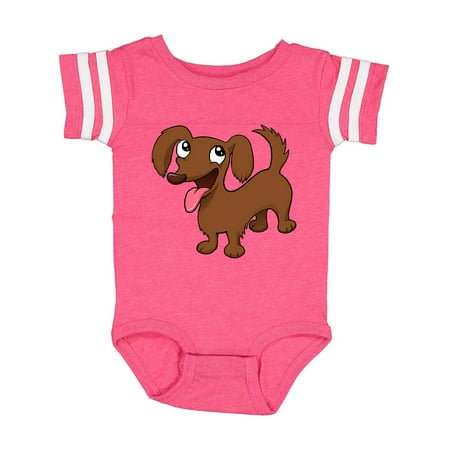 

Inktastic Happy Long-Haired Dachshund Gift Baby Boy or Baby Girl Bodysuit