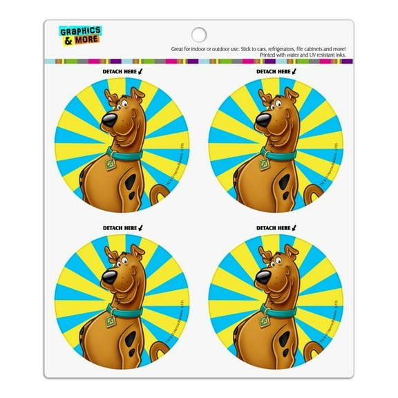 Scooby-Doo Character Refrigerator Fridge Locker Vinyl Circle Magnet Set