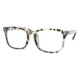 thumbnail image 2 of Womens Clear Lens Fashion Glasses Rectangular Keyhole Frame UV 400 Tortoise, 2 of 4