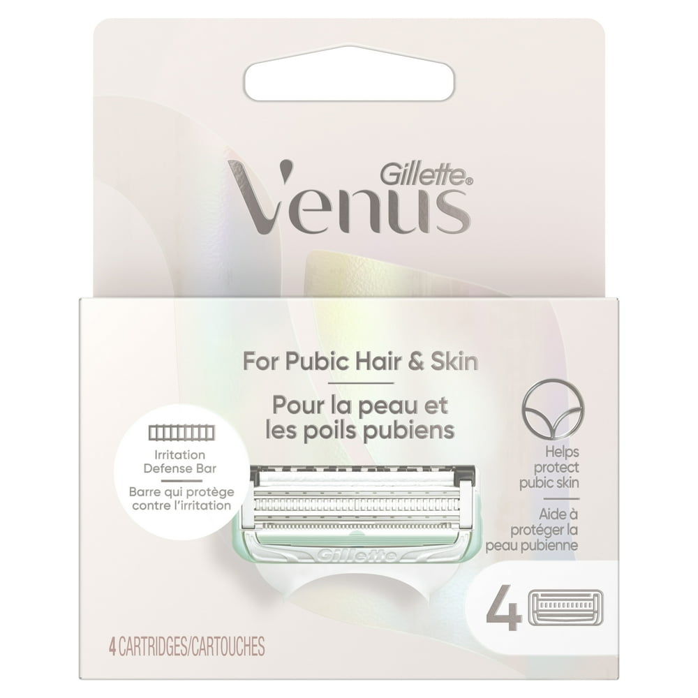 Gillette Venus for Pubic Hair and Skin, Women's 2 Blade Refills, 4ct