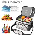 thumbnail image 5 of Cat and Meow White Pattern Insulated Lunch Box for Women Men, Medium Leakproof Cooler Bag with Adjustable Strap, 10"x6.7"x8", 5 of 6