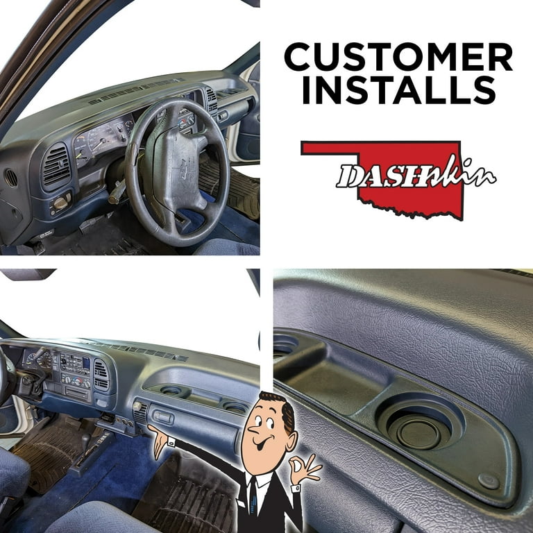 DashSkin Molded Dash Cover for 95-96 Chevy/GMC Pickup Truck, Tahoe,  Suburban, and Yukon In Navy Blue - 9596GM (Vehicle Specific) 
