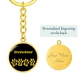 thumbnail image 5 of Broholmer Mama Circle Keychain Stainless Steel or 18k Gold Dog Mom Pendant, 5 of 12