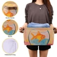 thumbnail image 3 of Yayeee Canvas Storage Basket with Handles for Shelves Fabric Bins Closet Organizer, Goldfish, 3 of 8