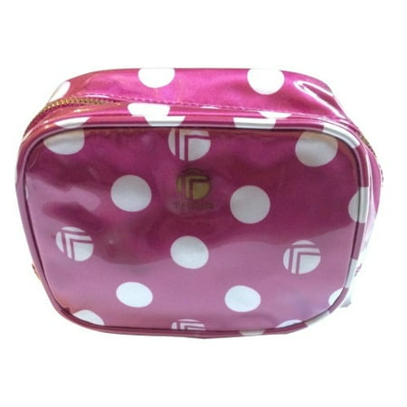 Trina Pink White Polka Dot Cosmetic Travel Makeup Bag
