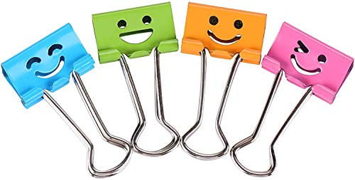 multi colored binder clips
