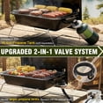 thumbnail image 4 of Sixday Portable Propane Gas Grill with 2-in-1 Valve, Foldable Legs, Adjustable Regulator - Heavy Duty, Compatible with 20-lb & 1-lb Propane Tanks for Outdoor Use, 4 of 7