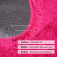 thumbnail image 5 of ASPILLOW Fluffy Oval Rugs for Bedroom,Non-Slip Ultra Soft Shaggy Carpet for Girls Room Dorm Living Room Home Decor,2.6x5.3ft Rose Red, 5 of 8