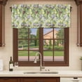 thumbnail image 6 of 2 Pack Valances for Window, Green Botanical Short Curtains for Kitchen Bedroom Living Room, Spring Floral Summer Botanical Rustic Rod Pocket Small Window Treatment Valance Drapes 54 x 18 Inch, 6 of 8