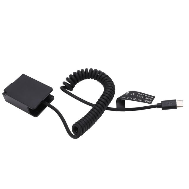 Ccdes Dummy Battery Pack Coupler Adapter,Dummy Battery With Flexible Spring Cable,Type C DMW‑DCC8 Full Decoded Dummy Battery Pack Coupler Adapter With Flexible Spring Cable For G5 Camera