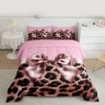 thumbnail image 2 of Feelyou Bowknot Ribbon Twin Comforter Sets, Cheetah Print Animal Bedding Set, 2 Pieces, 2 of 8