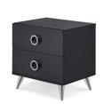 thumbnail image 1 of Designs Urbains 4783379 Collection Vitalia Table de Chevet 2 Tiroirs&44; Noir, 1 of 1