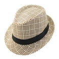 thumbnail image 1 of 56-58 cm circunferencia del sombrero sombreros de paja para hombres y mujeres, sombreros de ala corta, sombreros de verano, sombreros casuales de jazz retro, 1 of 5